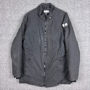 Kawasaki Jacket Women XL Black Pockets Full Zip Belted Quilted Motorcycle Riding